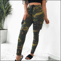 Women's Camo Print Military Pants