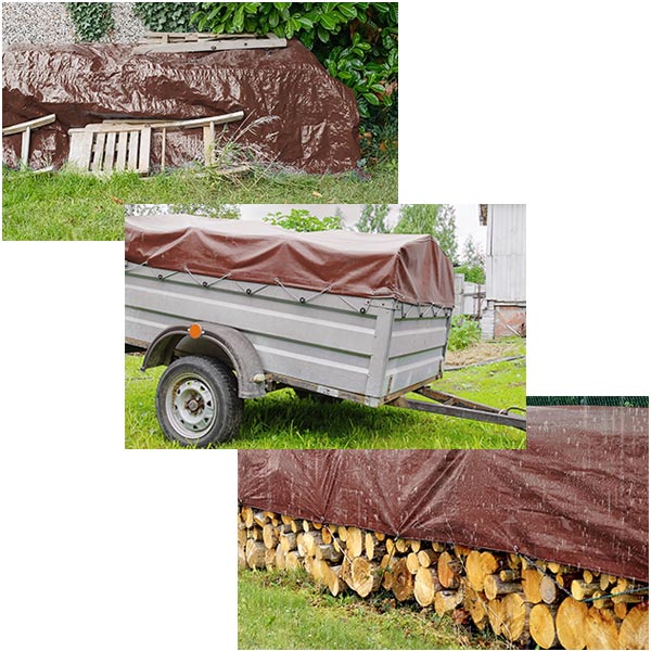 Heavy Duty Brown Waterproof Tarp