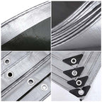 Heavy Duty Reversible Tarp in Silver Gray and Green