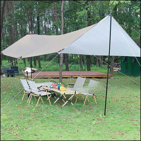 Lightweight Khaki Camping Tarp Shelter