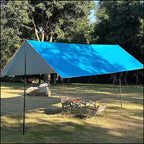 Lightweight Two-Tone Camping Tarp in Sky Blue & Grey