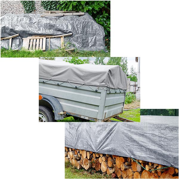 Heavy Duty Silver Weatherproof Tarp