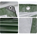 Heavy-Duty Reversible Green Silver Tarp