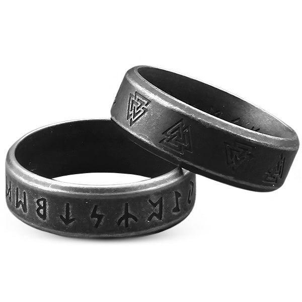 Viking Runes Military Ring