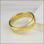 Lord of the Rings Gold-Tone Elvish Script Ring