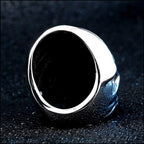 Men's Biker Skull Ring with Gold Cross Beret