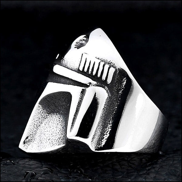 Oxidized Silver Mandalorian Helmet Charm