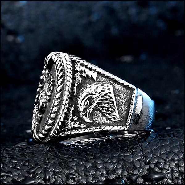 Men's Stainless Steel Marine Corps Signet Ring