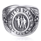 Men's Stainless Steel Veteran Eagle Ring