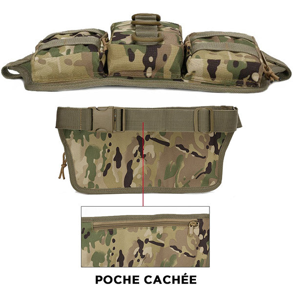 Tactical Camouflage Waist Bag with Pouches