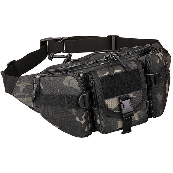 Tactical Dark Camouflage Multi-Pocket Waist Bag