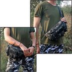 Tactical Dark Camouflage Multi-Pocket Waist Bag