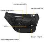 Black Tactical Outdoor Lumbar Pack