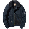 Navy Blue Aviator Jacket