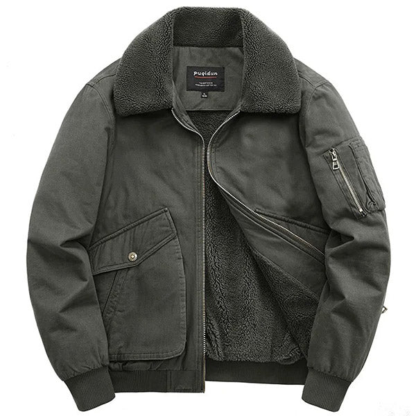 Aviator Jacket with Sheepskin Collar