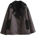 Women's Brown Leather Aviator Jacket