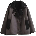 Women's Brown Leather Aviator Jacket