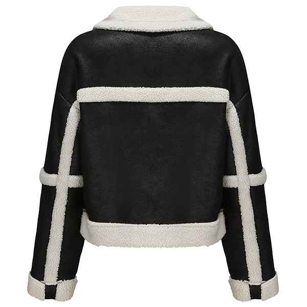 Women's Aviator Jacket with Fur Collar