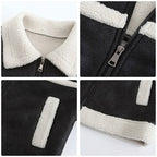 Women's Aviator Jacket with Fur Collar