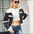 Women's Aviator Jacket with Fur Collar