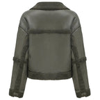 Women's Green Aviator Jacket