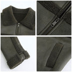 Women's Green Aviator Jacket