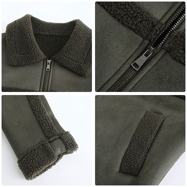 Women's Green Aviator Jacket
