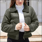 Women's Green Aviator Jacket