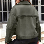 Women's Green Aviator Jacket
