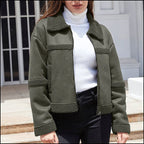 Women's Green Aviator Jacket