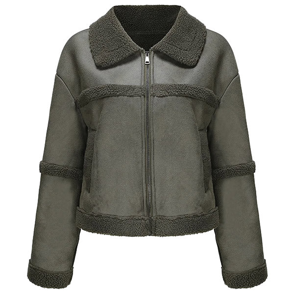 Women's Green Aviator Jacket