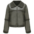 Women's Green Aviator Jacket
