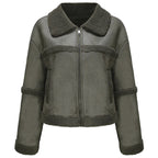 Women's Green Aviator Jacket
