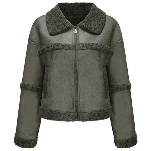 Women's Green Aviator Jacket