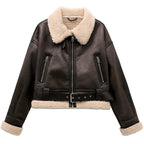 Women's Brown Aviator Jacket