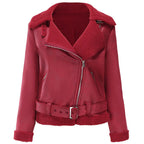 Women's Red Aviator Jacket