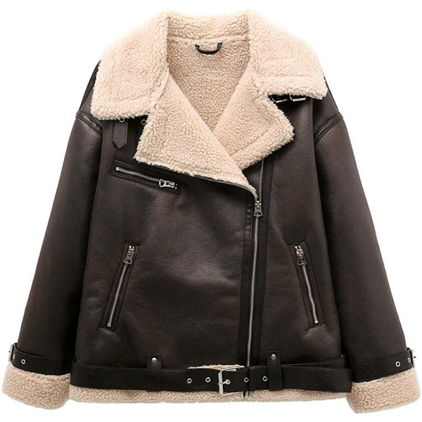 Women's Brown Bomber Aviator Jacket