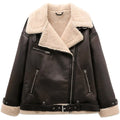 Women's Brown Bomber Aviator Jacket