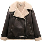 Women's Brown Bomber Aviator Jacket