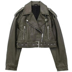 Women's Leather Aviator Jacket