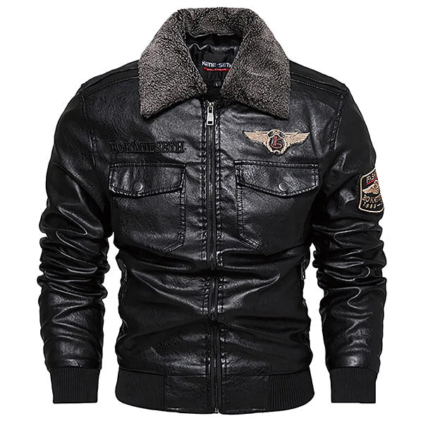Men's Vintage Leather Aviator Jacket