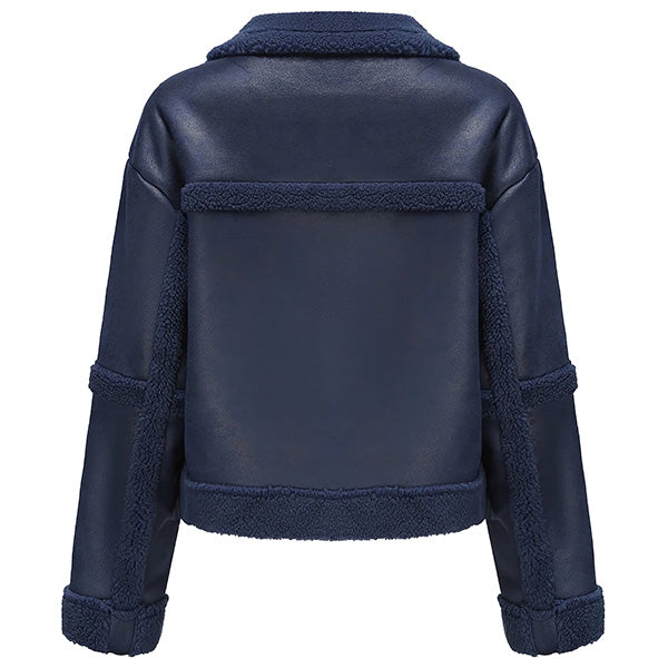 Women's Leather Aviator Jacket