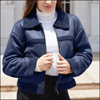 Women's Leather Aviator Jacket