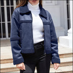 Women's Leather Aviator Jacket