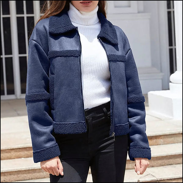 Women's Leather Aviator Jacket