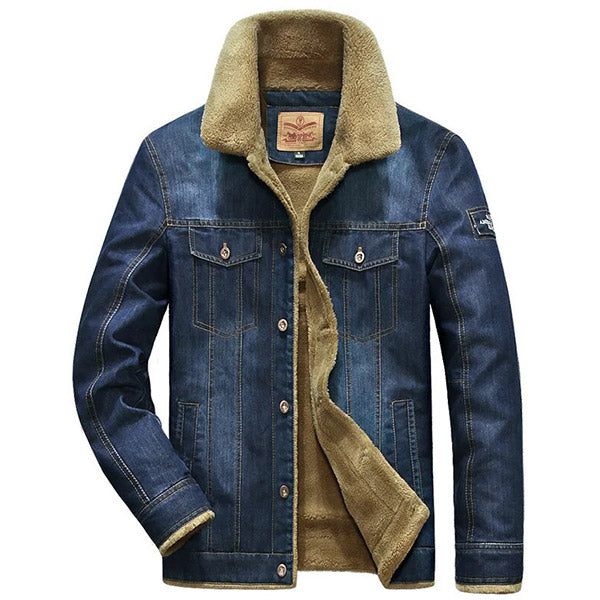 Men's Denim Aviator Jacket