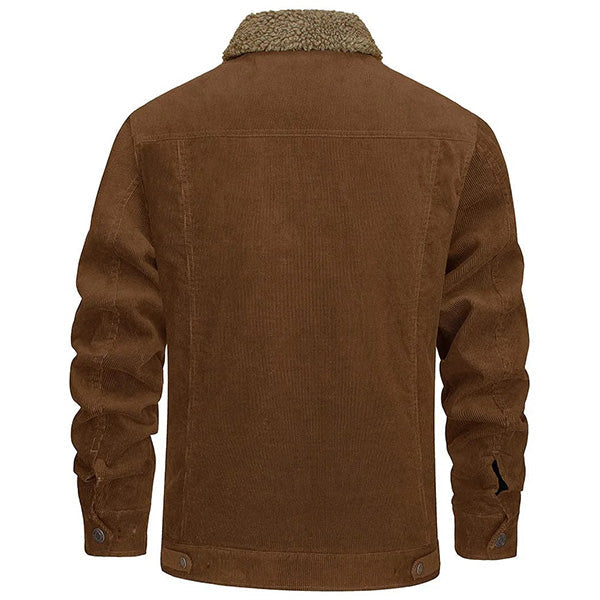Men's Brown Corduroy Sherpa Lined Jacket
