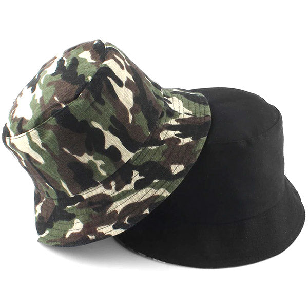 Green Camouflage Cotton Bucket Hat