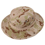 Desert Camo Wide Brim Boonie Hat with Chin Strap