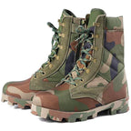 Unisex Camouflage Canvas High-Top Combat Boots